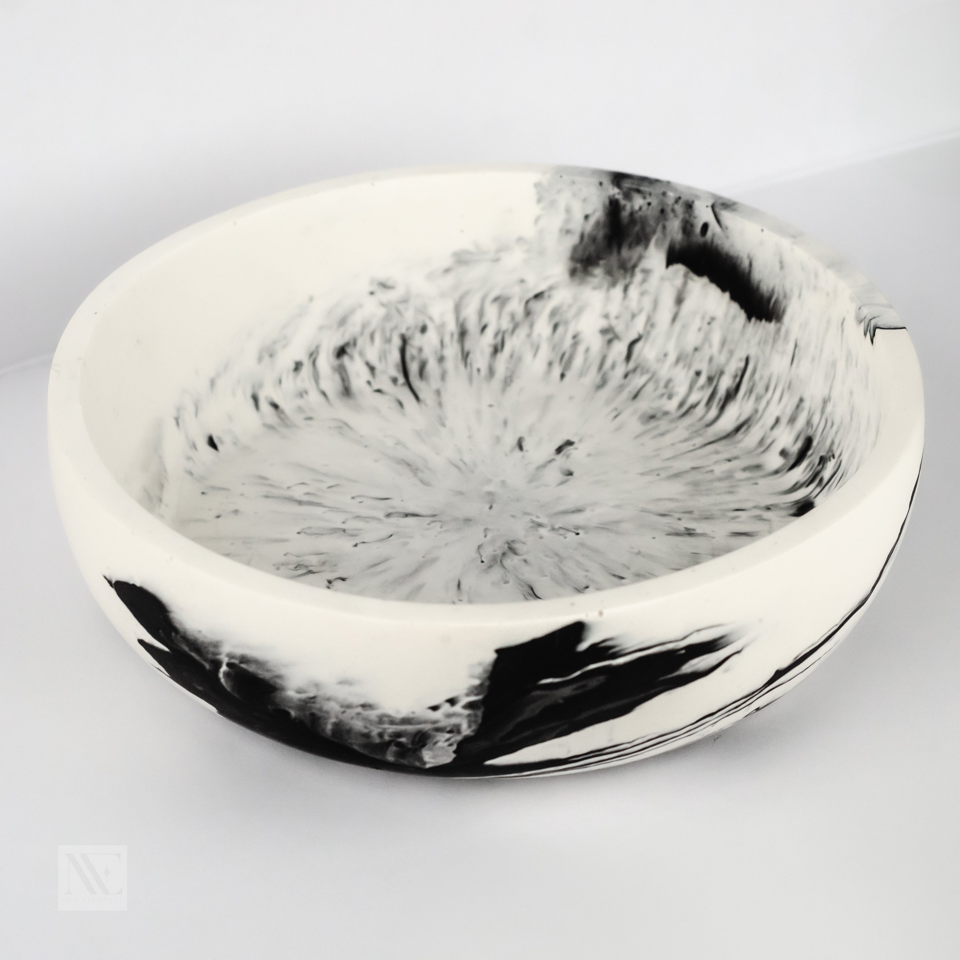 Evie White Marbled Decorative Bowl - New Elegance