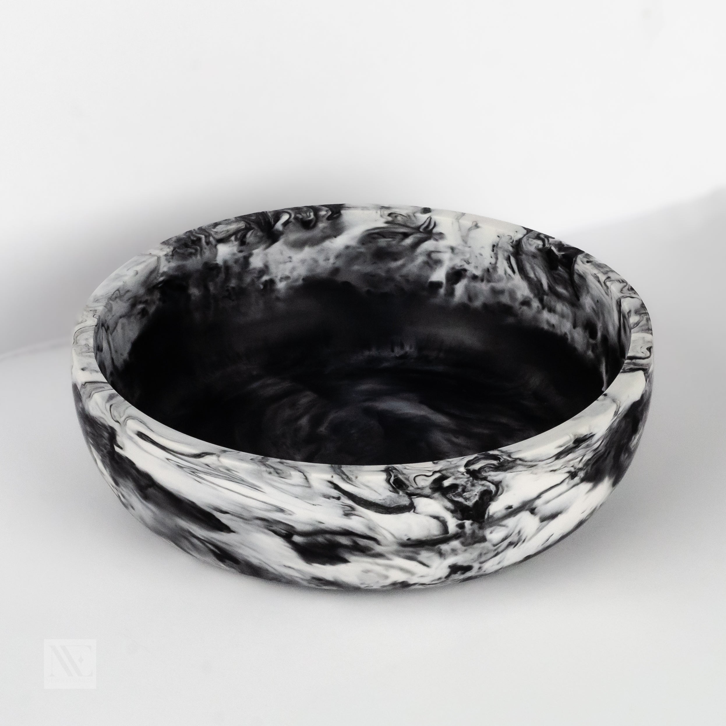 Mara Black Marbled Decorative Bowl - New Elegance