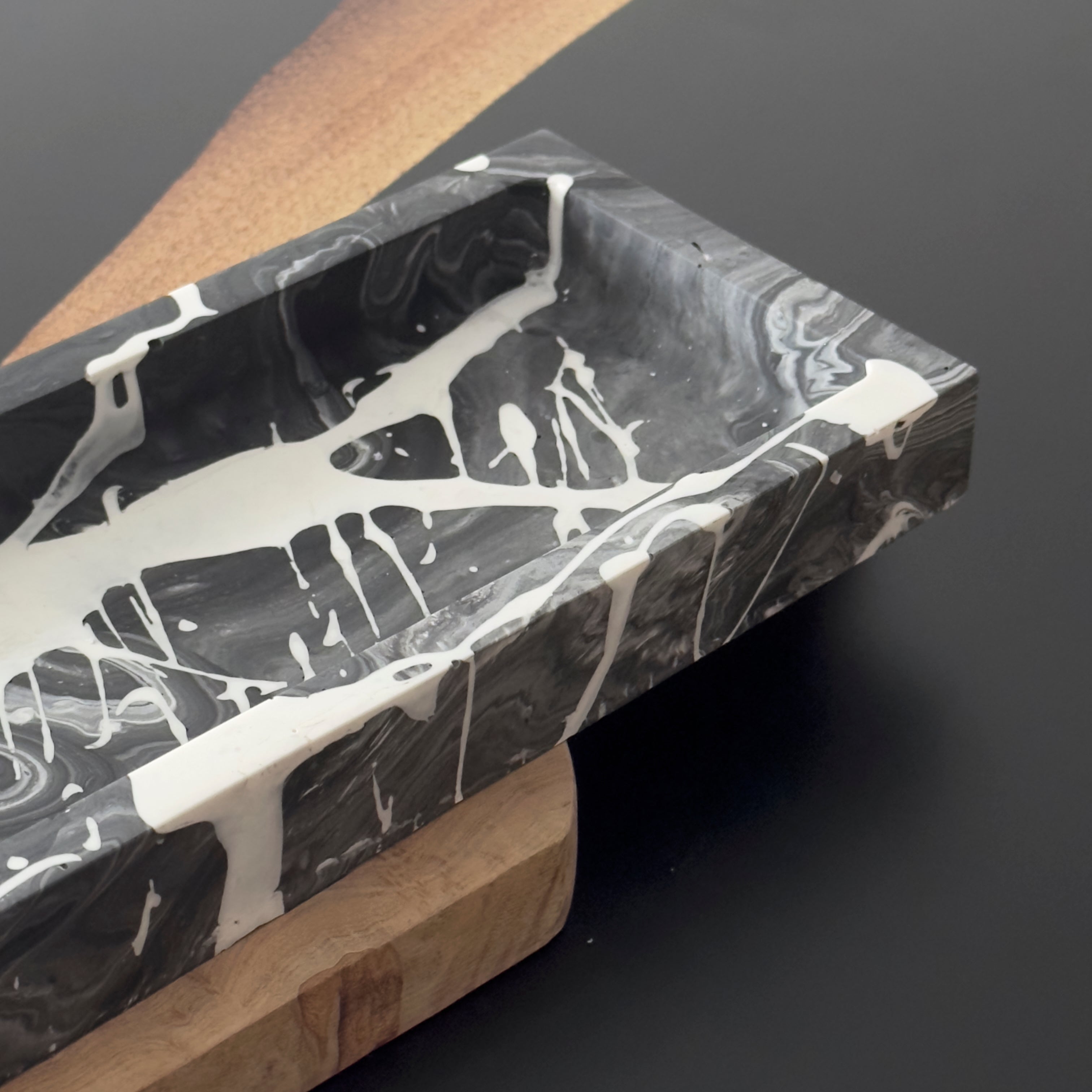 Black Marble Tray - New Elegance